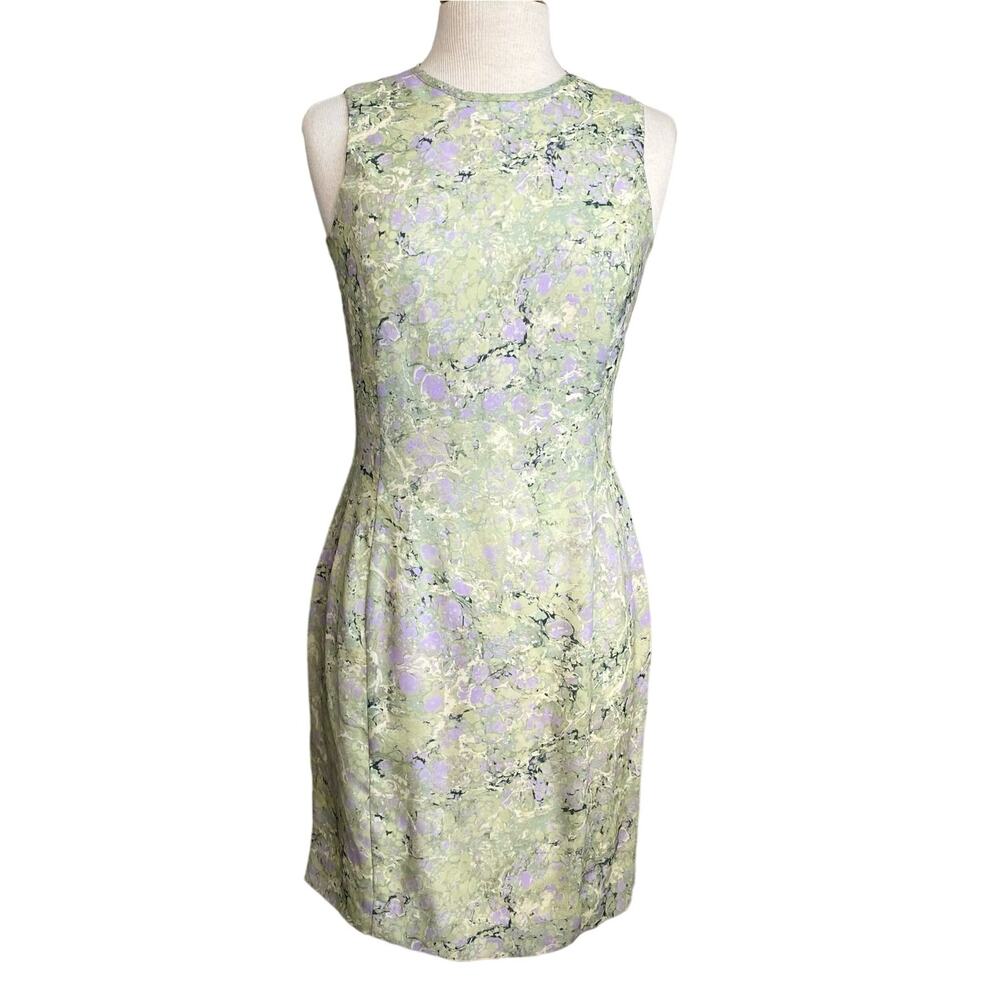 Vintage 90s Georgiou Studio green & purple shift dress 6